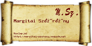 Margitai Szörény névjegykártya